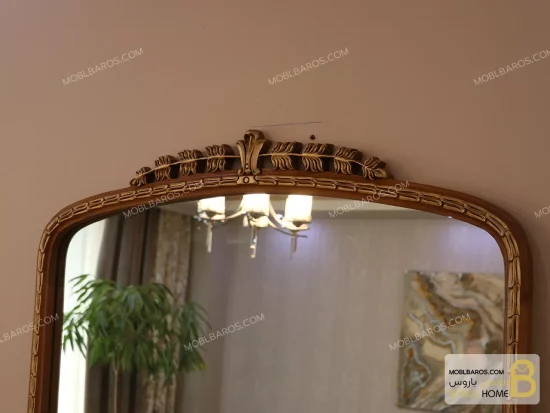 آینه رومیزی تمام منبت برلیان - تصویر 6