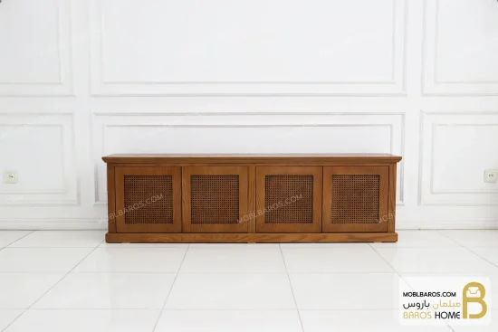 میز تلویزیون حصیری و چوبی مدل مهسا خرید مبل باروس 1