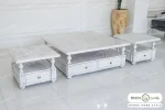 میز جلومبلی و عسلی راشل سفید خرید باروس (1)