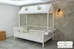 تخت خواب کودک رنگ سفید شیری مدل الیزا خرید باروس 789 (1)