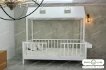 تخت خواب کودک رنگ سفید شیری مدل الیزا خرید باروس 789 (3)