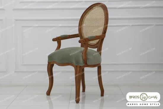 میز ناهارخوری ابزاری با صندلی راشل پایه سم آهویی خرید باروس (4)