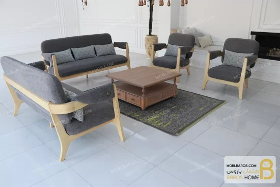 ست مبل راحتی طوسی