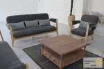 ست مبل راحتی طوسی هوگر