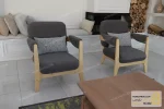 ست مبل راحتی طوسی هوگر