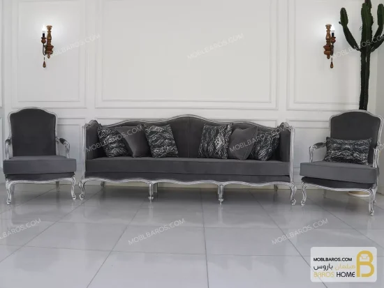 ست مبلمان کلاسیک گندم و مبل و میزبان فرانسوی - تصویر 5