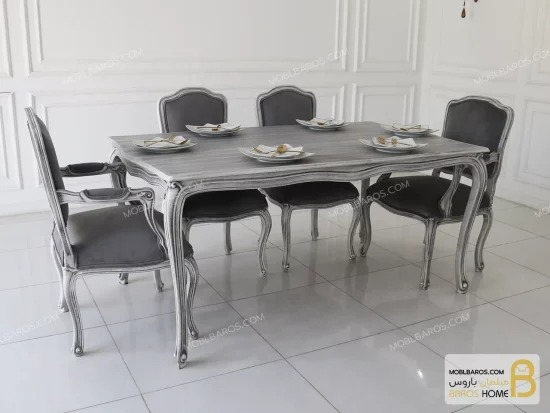 ناهارخوری ابزاری فرانسوی رنگ طوسی - تصویر 8