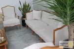 ست مبلمان نئوکلاسیک چوبی ترکیبی گندم و مبل تک نفره فرانسوی خرید مبل باروس ۴