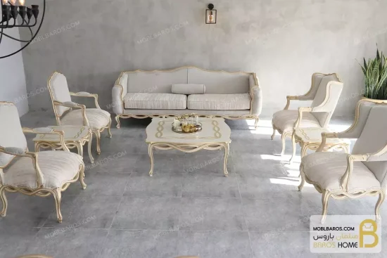 ست مبلمان ابزاری ورق طلا کد ۲ moblbaros.com 2