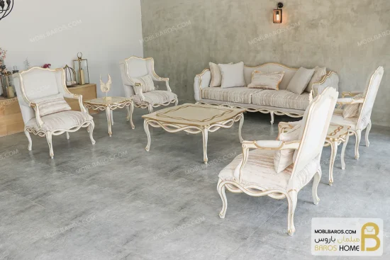 ست مبلمان ابزاری ورق طلا کد ۲ خرید مبل باروس 1124 (1)