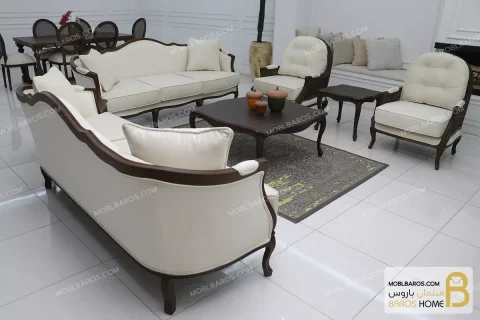 ست مبلمان نئوکلاسیک راشل پلاس کد ۳ moblbaros.com 1