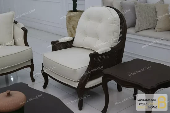 ست مبلمان نئوکلاسیک راشل پلاس کد ۳ moblbaros.com 3