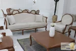 ست مبلمان چوبی کلاسیک مدل راشل پلاس خرید مبل باروس 5