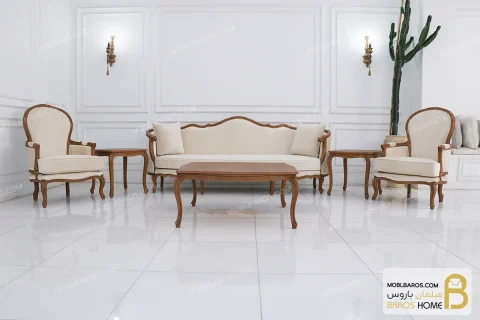 مبل کلاسیک ۷ نفره جورجیا و روما خرید مبل باروس 112 8