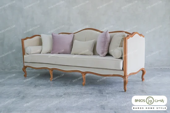 کاناپه نئوکلاسیک گندم خرید مبل باروس 45348 (2)
