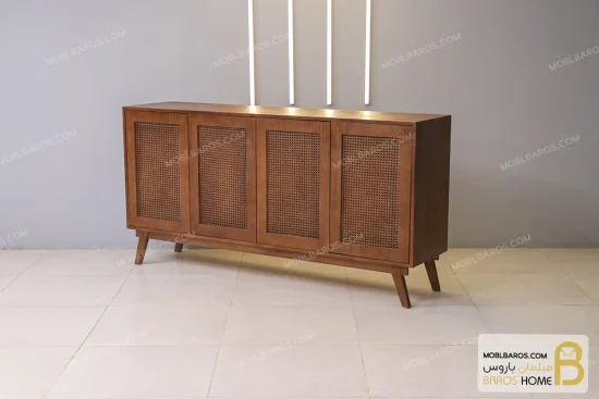 کنسول نئوکلاسیک چوبی حصیری دیمان خرید مبل باروس 11 1