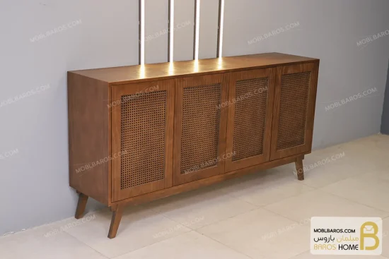 کنسول نئوکلاسیک چوبی حصیری دیمان خرید مبل باروس 11 2