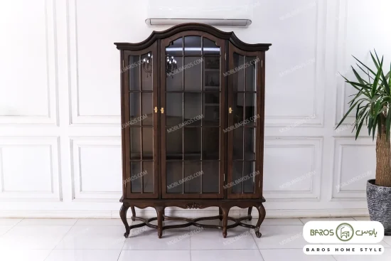 بوفه و ویترین چوبی کلاسیک جدید مدل 401 هارپر مبل باروس۱ (1)