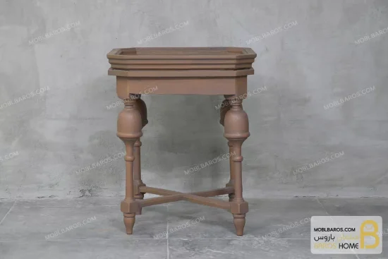 ست جلومبلی و عسلی کنار مبلی چوبی کلاسیک مدل مربع آنجل خرید مبل باروس 6