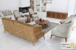 ست مبل راحتی کلاسیک ترکیبی مدل آرون و مبل فرانسوی خرید مبل باروس 7