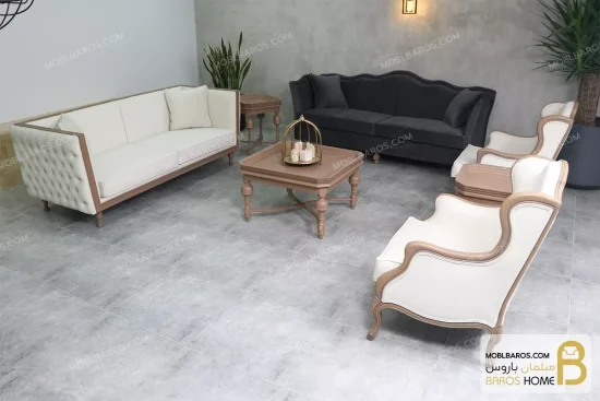 ست مبلمان راحتی و کلاسیک ترکیبی مدل دایان خرید مبل باروس 1