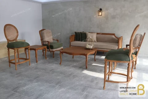 ست مبلمان نئوکلاسیک جدید مدل کاجی moblbaros.com 14