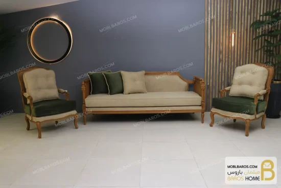 ست مبلمان نئوکلاسیک جدید مدل کاجی moblbaros.com 7