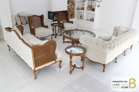 ست مبلمان نئوکلاسیک و ترکیبی کینگ moblbaros.com 11