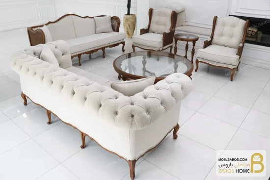 ست مبلمان نئوکلاسیک و ترکیبی کینگ moblbaros.com 14