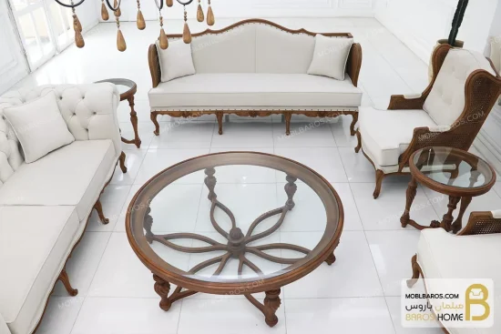 ست مبلمان نئوکلاسیک و ترکیبی کینگ moblbaros.com 16