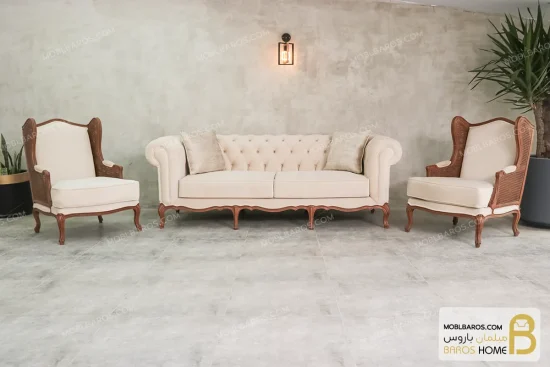 ست مبلمان نئوکلاسیک و ترکیبی کینگ خرید مبل باروس 110 (6)