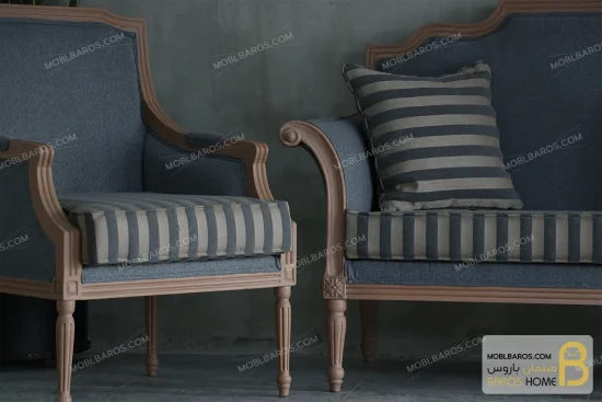ست مبلمان کلاسیک چوبی و مدرن مدل کارن خرید مبل باروس 24