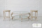 ست میز جلومبلی و عسلی کنار مبلی کلاسیک مدل لورنزو گرد خرید باروس 7 (1)