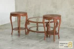 ست میز جلومبلی و عسلی کنار مبلی کلاسیک مدل لورنزو گرد خرید مبل باروس 112 1