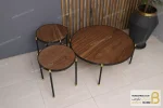 ست میز جلومبلی و عسلی کنارمبلی چوبی فلزی مدل هلن خرید مبل باروس 3