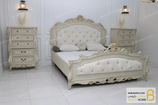سرویس خواب دونفره سلطنتی و عروس مدل کلویی خرید مبل باروس 1
