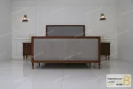 سرویس خواب دونفره چوبی کلاسیک مدل ماهور کد ۲ moblbaros.com 6