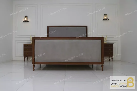 سرویس خواب دونفره چوبی کلاسیک مدل ماهور کد ۲ moblbaros.com 6