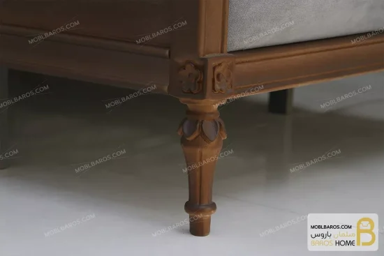 سرویس خواب دونفره چوبی کلاسیک مدل ماهور کد ۲ moblbaros.com 8