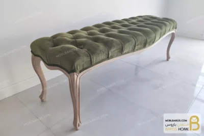 صندلی بنچ چوبی کلاسیک و چستر مدل ریحون خرید مبل باروس 3