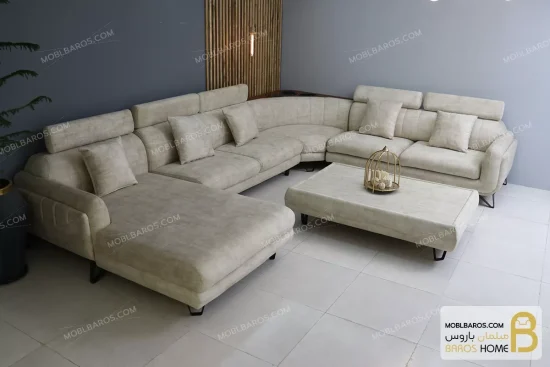 مبل ال مدرن و راحتی جدید مدل سی بل خرید مبل باروس 7