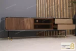 میز تلویزیون چوبی فلزی مدرن مدل هلن خرید مبل باروس 1