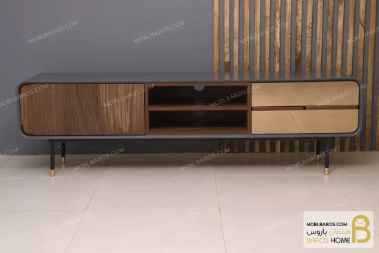 میز تلویزیون چوبی فلزی مدرن مدل هلن خرید مبل باروس 5
