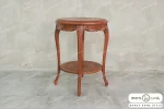 میز جلو مبلی و عسلی کنار مبلی کلاسیک مدل لورنزو گرد باروس 98 (2)
