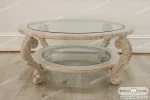 میز جلو مبلی و عسلی کنار مبلی کلاسیک مدل لورنزو گرد باروس03 (2)