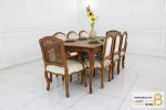 میز ناهار خوری کلاسیک طرح دار و ترکیبی مدل رومینا خرید مبل باروس 1