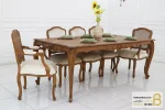 میز ناهار خوری کلاسیک طرح دار و ترکیبی مدل رومینا خرید مبل باروس 6