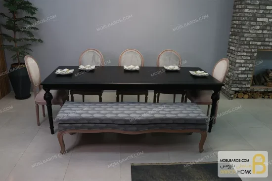 میز ناهارخوری و غذاخوری چوبی و کلاسیک سی سی خرید مبل باروس 1