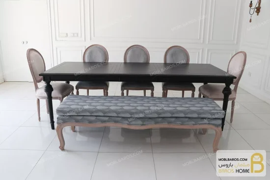 میز ناهارخوری و غذاخوری چوبی و کلاسیک سی سی خرید مبل باروس 3