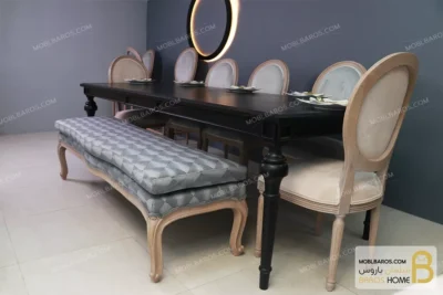 میز ناهارخوری و غذاخوری چوبی و کلاسیک سی سی خرید مبل باروس 4